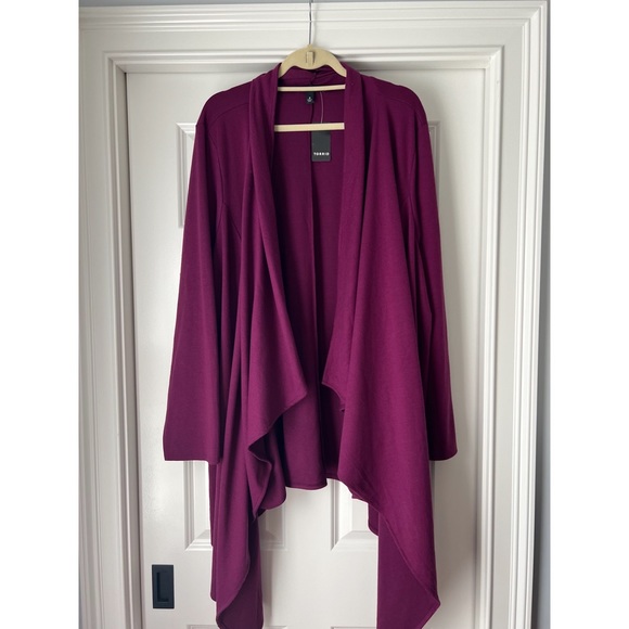 NWT Torrid Brushed Ponte Drape Front Cardigan - Picture 6 of 8